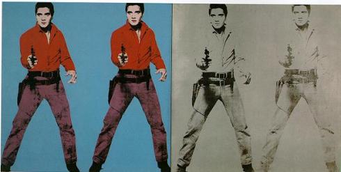 Andy Warhol, Elvis 1 and 2, 1964, acrylic and silkscreened ink on canvas